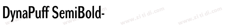 DynaPuff SemiBold字体转换